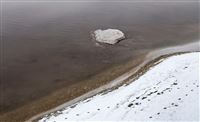 Lake Urmia resting in winter’s arms
