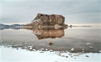 Lake Urmia resting in winter’s arms
