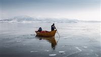 Lake Urmia resting in winter’s arms