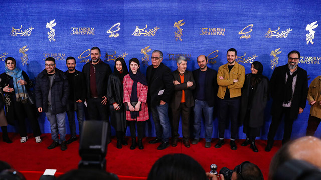 The cast of 'Sophomore Year of My School' attends the first day of the 37th Fajr film festival.