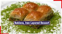Baklava, Iran flaky dessert