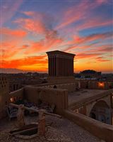 Captivating colors depicted in Yazd sunset