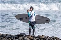 Iran woman rides waves, makes history