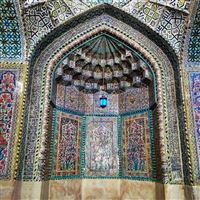 Intricate works of art in Iran mosque