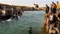 Take a swim in Iran river