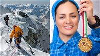 Iran woman reaches top of Everest