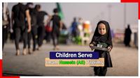 Children serve Imam Hussein (AS) pilgrims